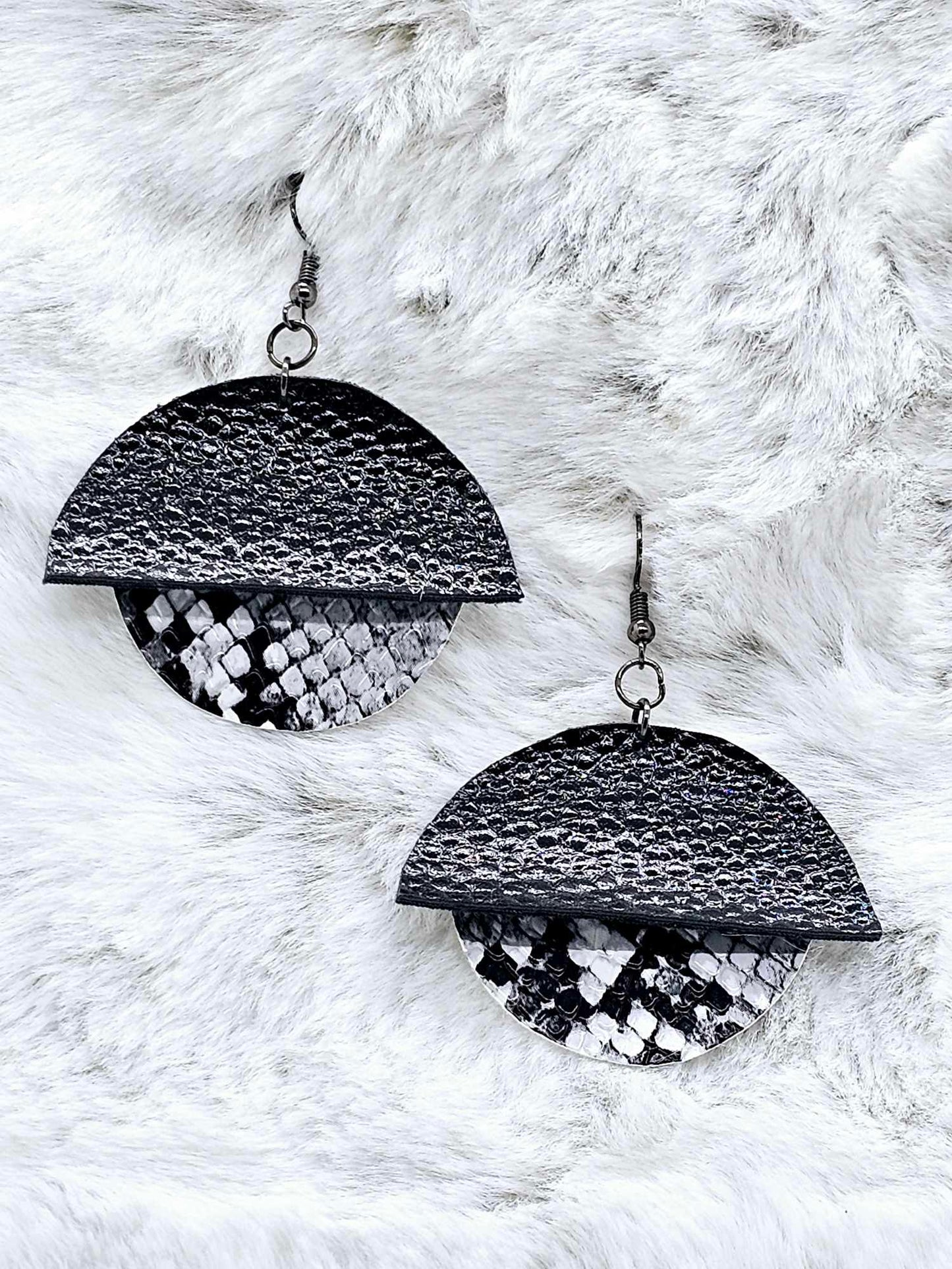FAUX LEATHER EARRINGS