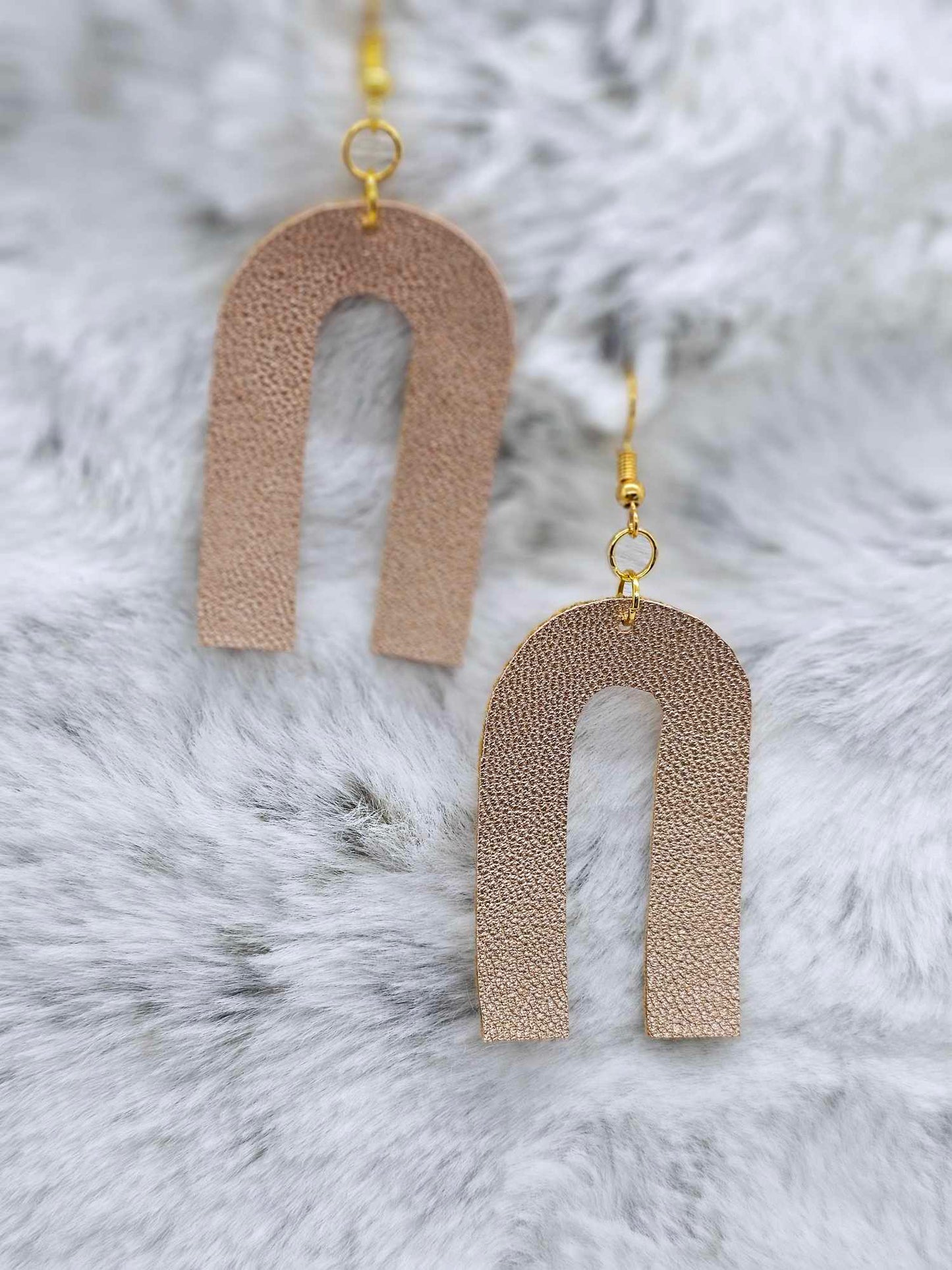 FAUX LEATHER EARRINGS