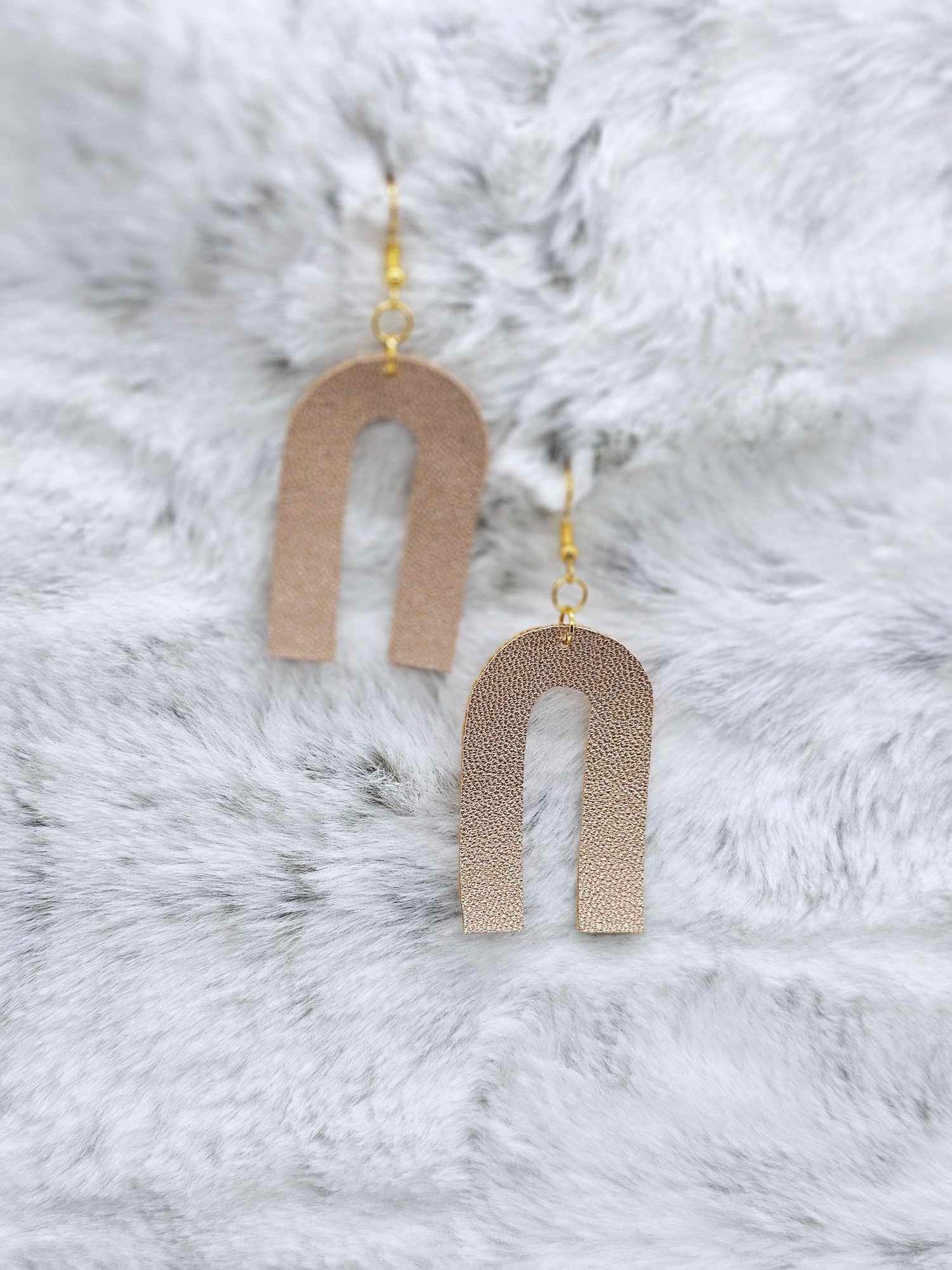 FAUX LEATHER EARRINGS