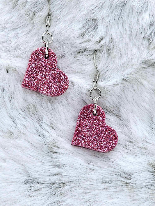 HEART SHAPED RESIN EARRINGS