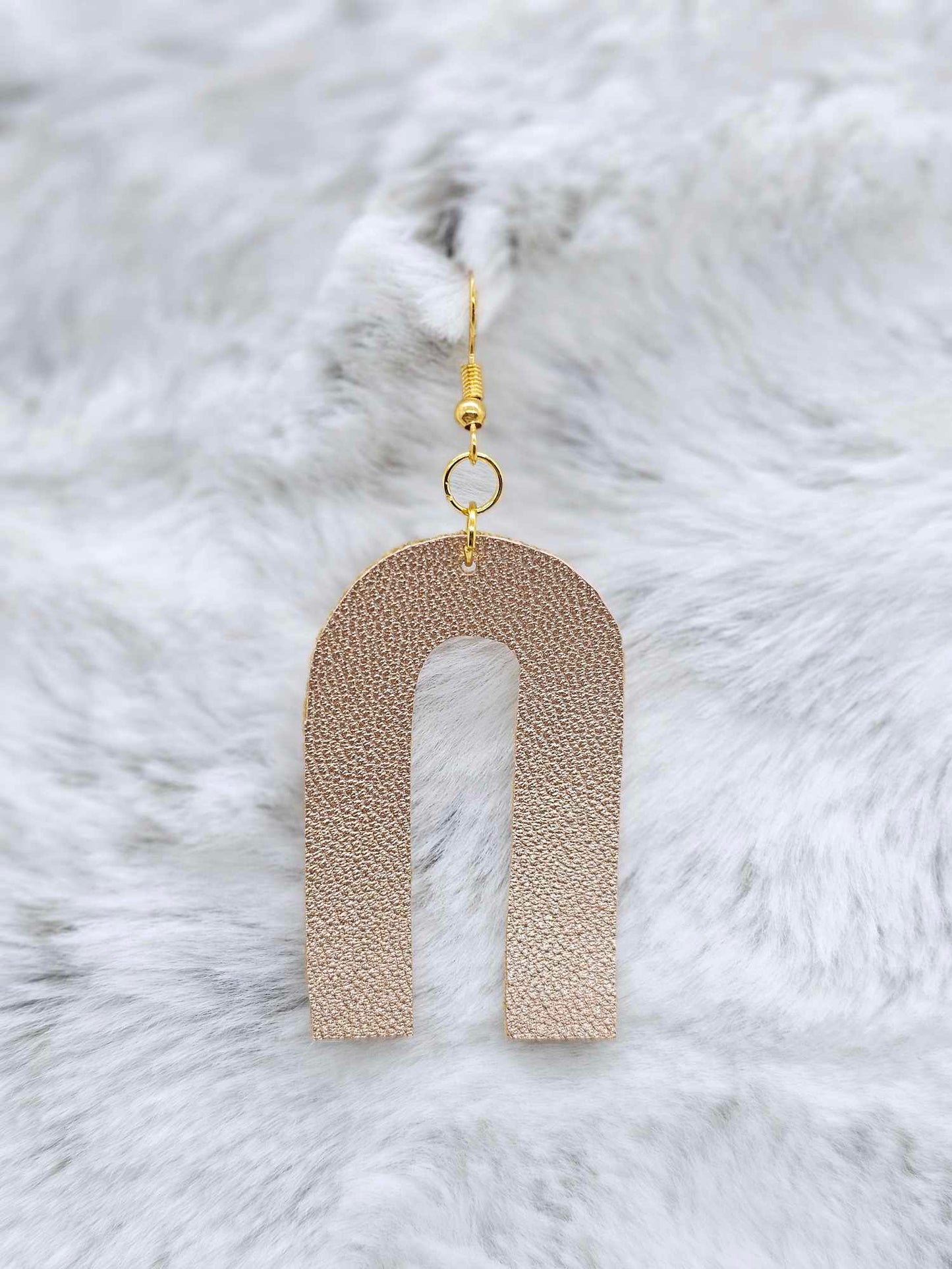 FAUX LEATHER EARRINGS