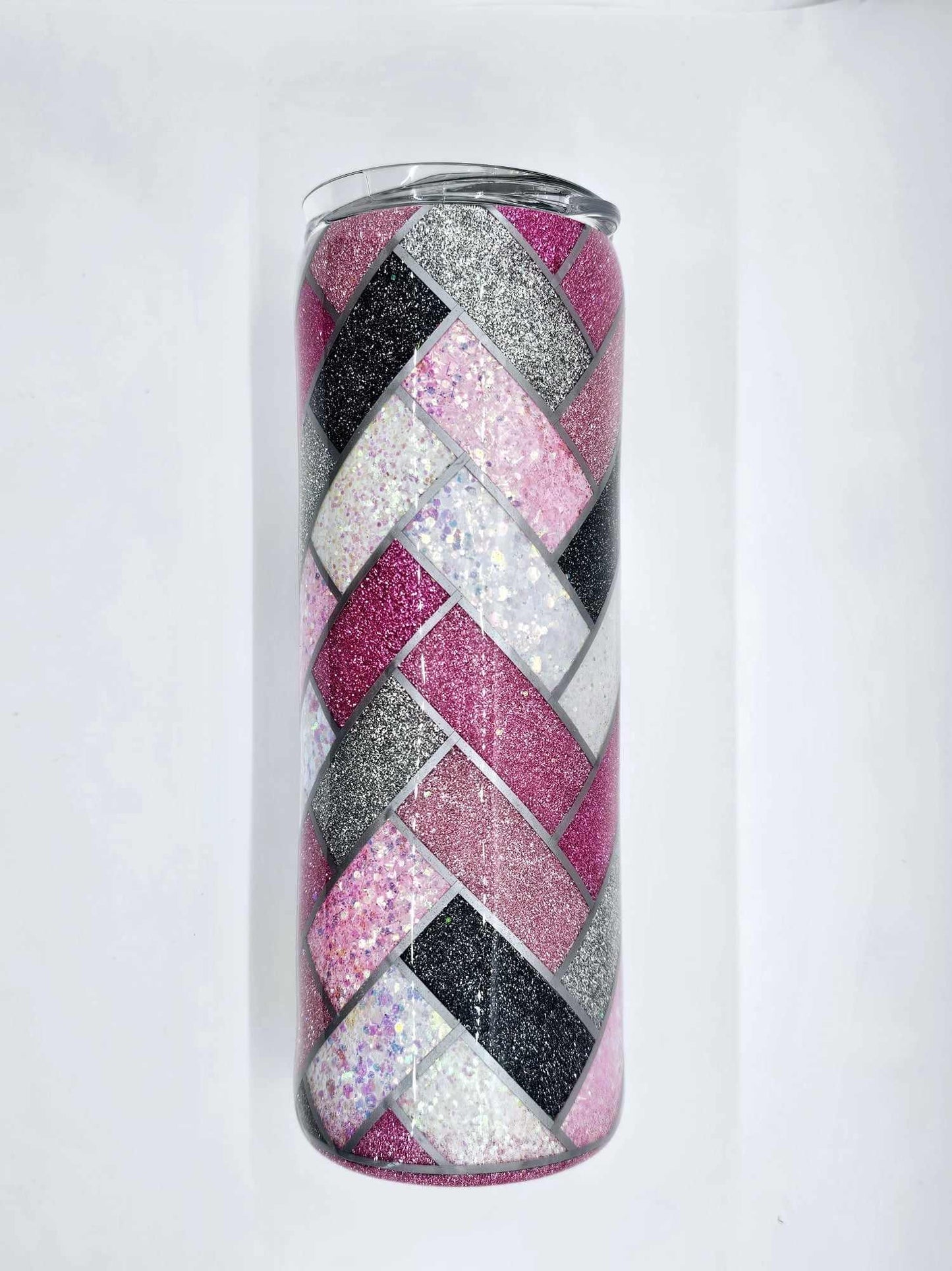 TANGRAM BRICK PATTERN TUMBLER