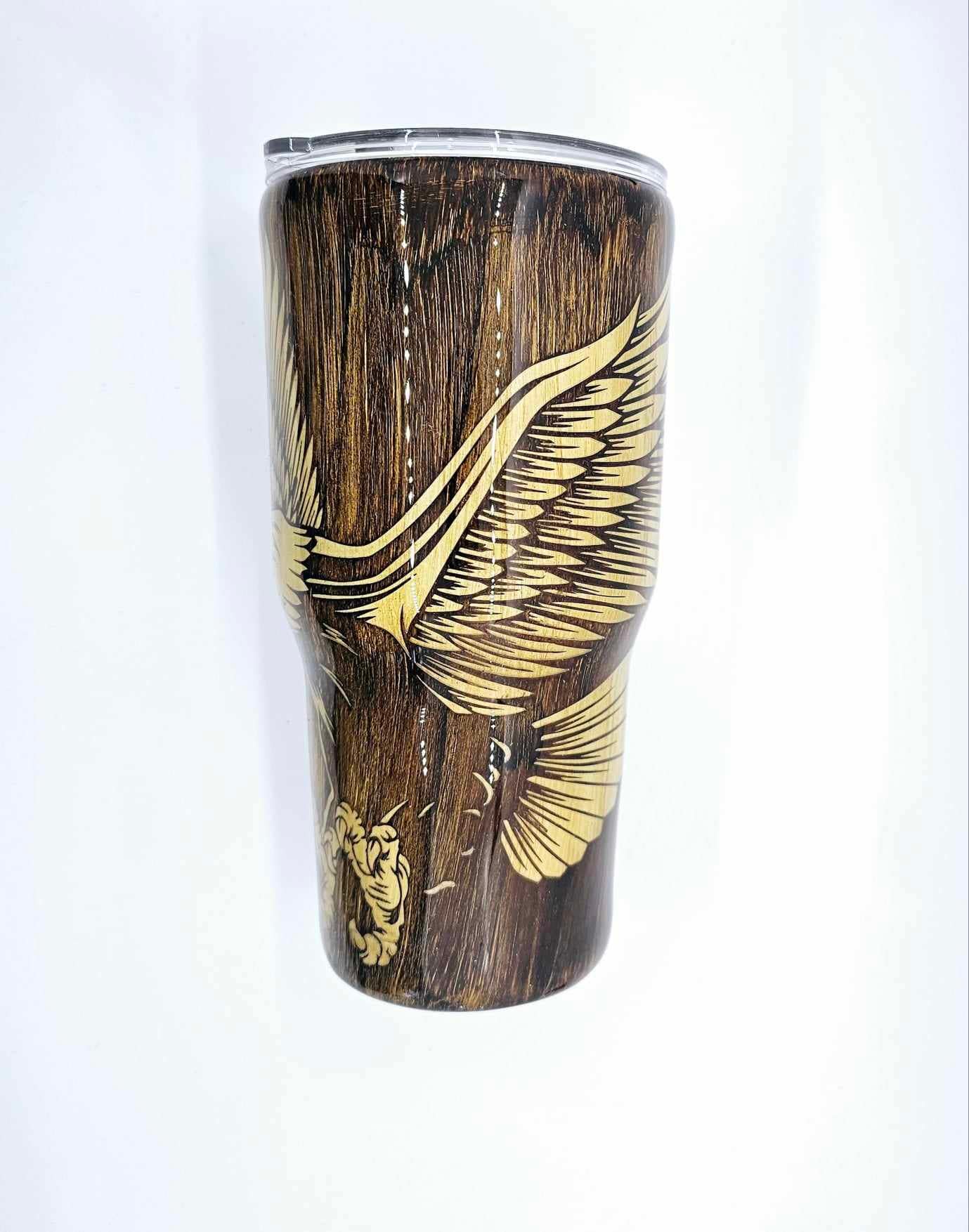 EAGLE TWO TONED WOODGRAIN TUMBLER