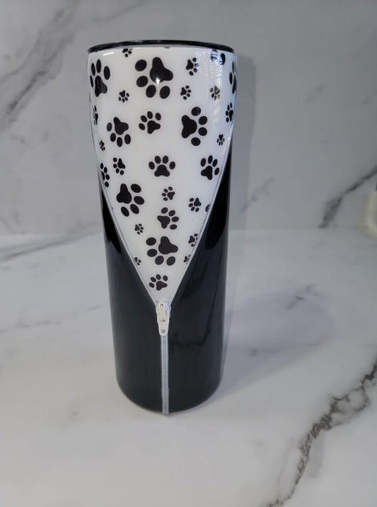 PAW PRINT ZIPPER TUMBLER