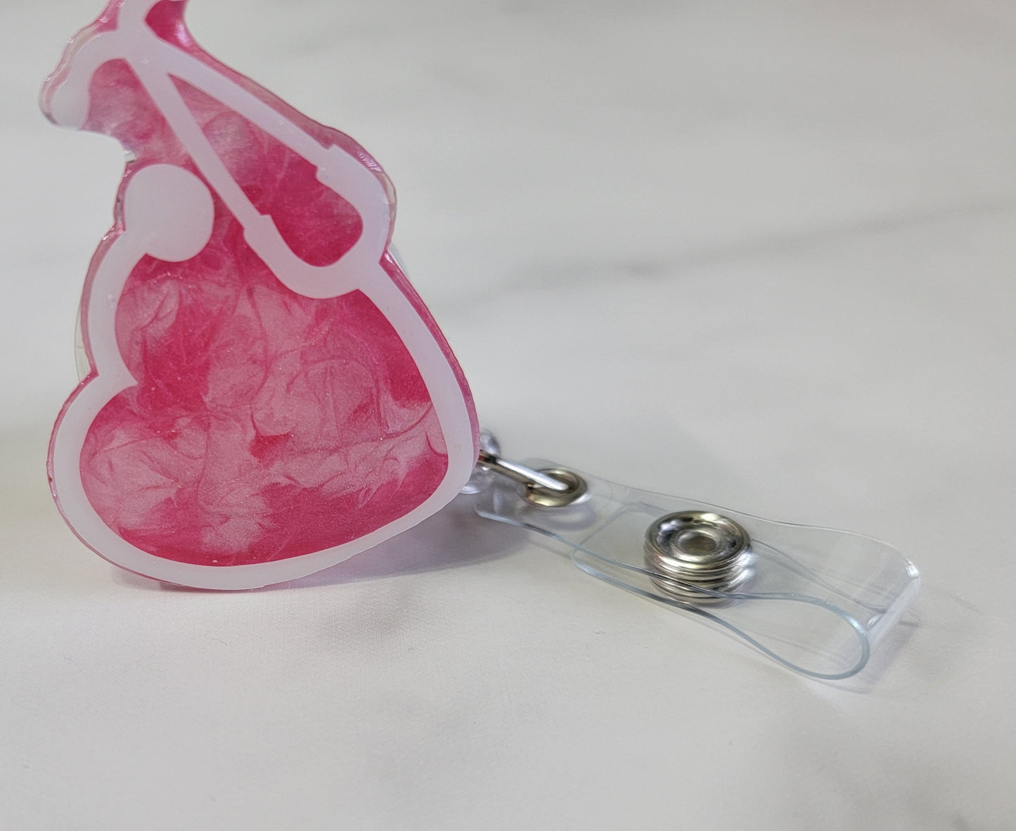 HEART AND STETHOSCOPE BADGE REEL