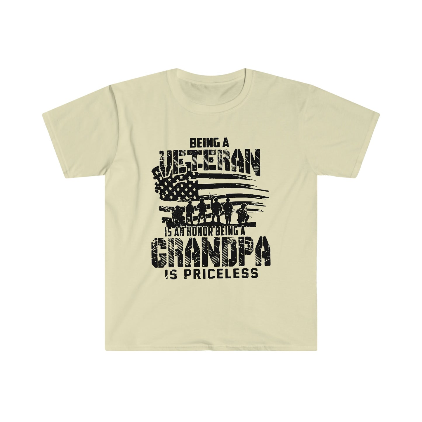 BEING A VETERAN IS AN HONOR BEING A GRANDPA IS PRICELESS T-SHIRT