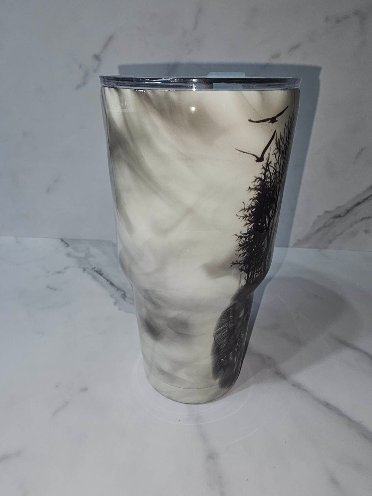 WOLF TATTOO SMOKE EFFECT TUMBLER