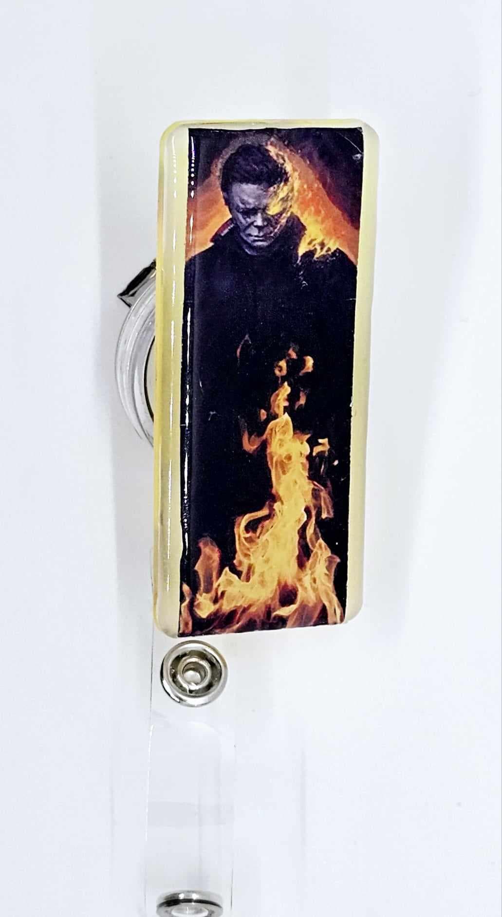 MICHAEL MYERS GLOW IN THE DARK BADGE REEL