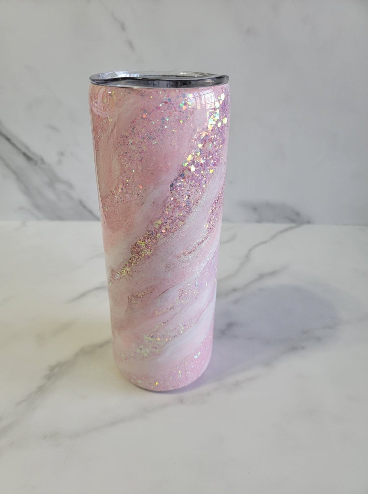 PINK AND WHITE MILKYWAY TUMBLER
