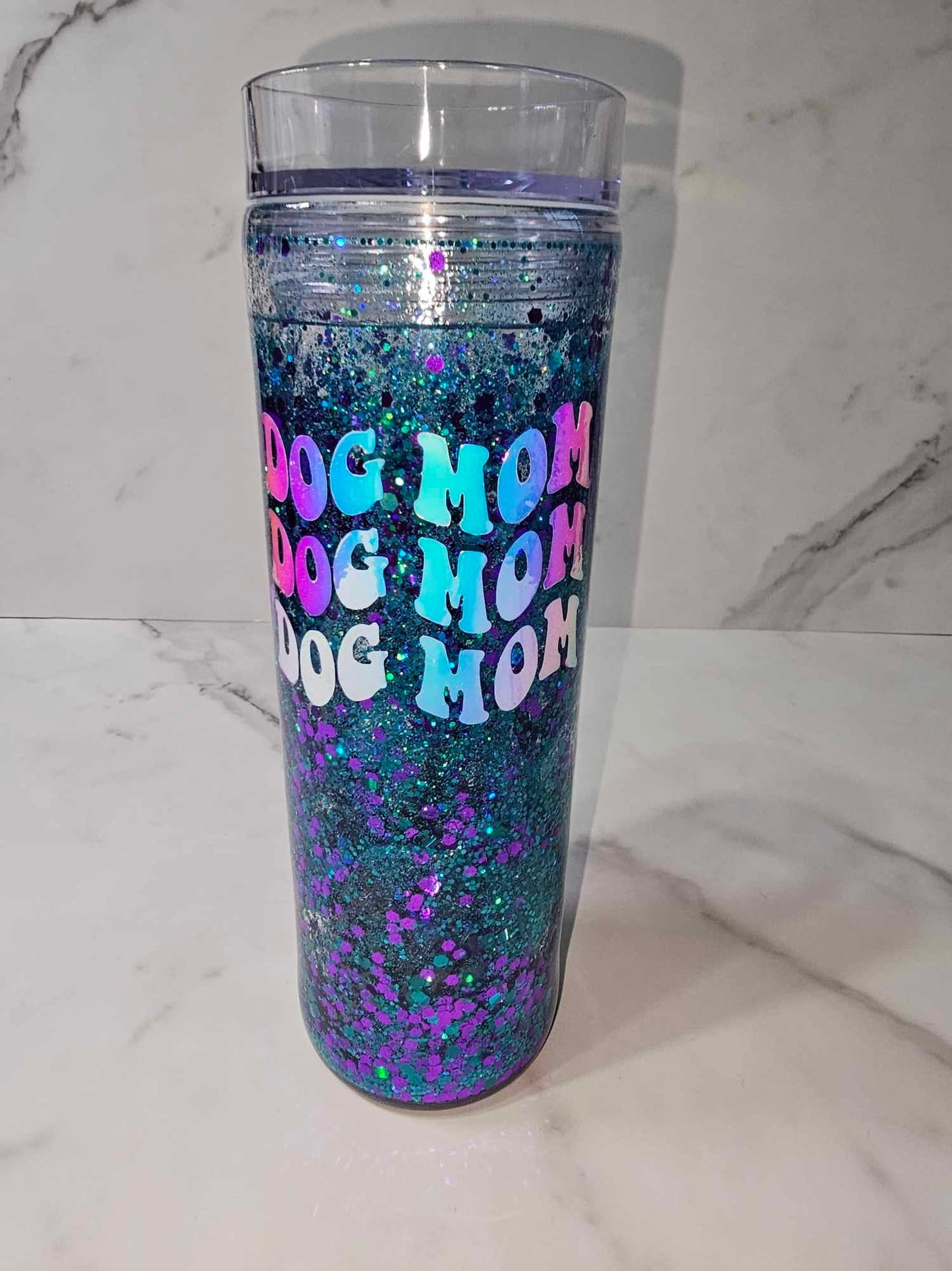 DOG MOM SNOW GLOBE TUMBLER