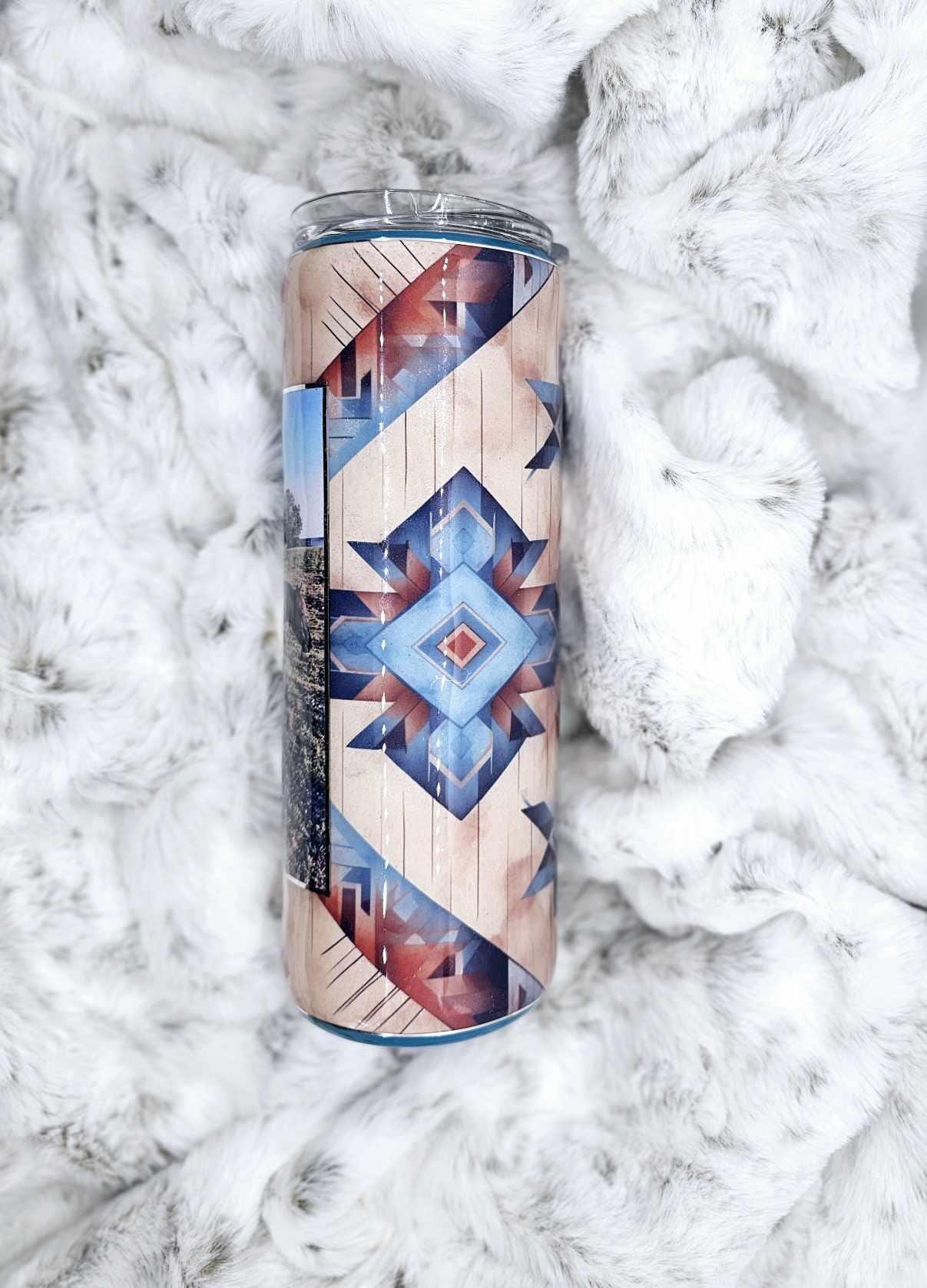 WESTERN STYLE TUMBLER WITH PERSONALIZED PICTURE
