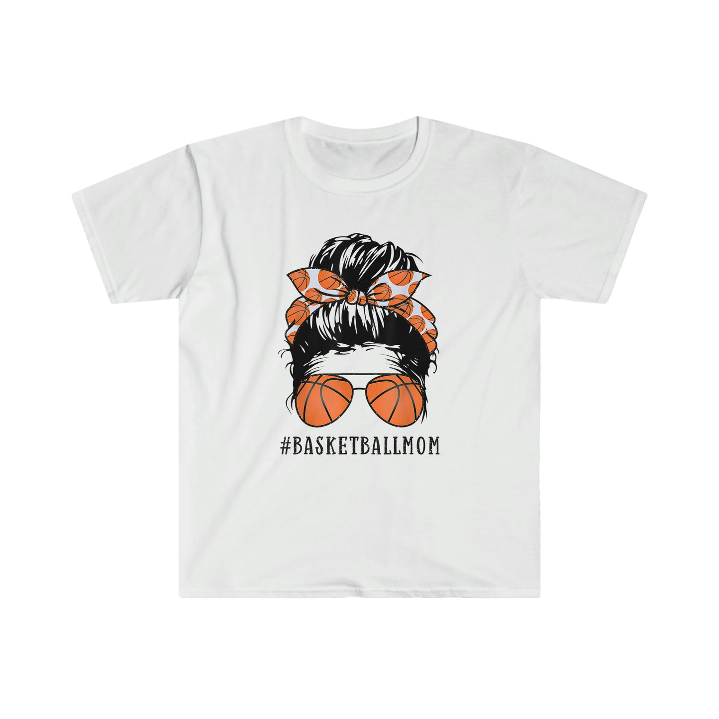 MESSY BUN BASKETBALL MOM T-SHIRT