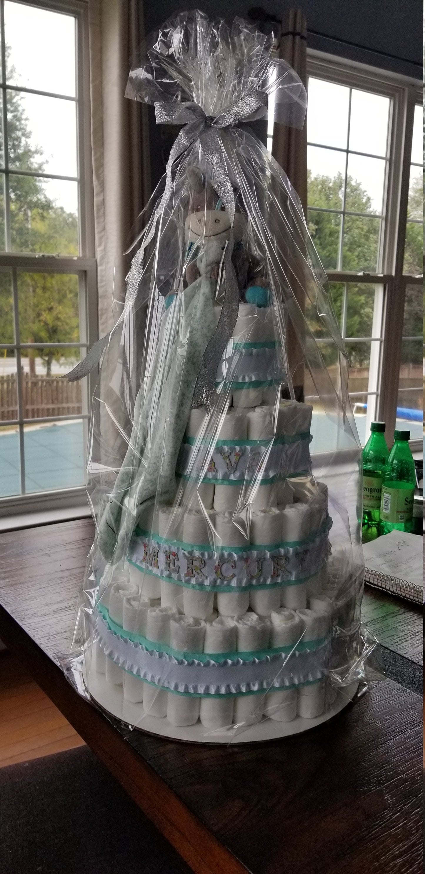 CUSTOM MADE PERSONALIZED DIAPER CAKE