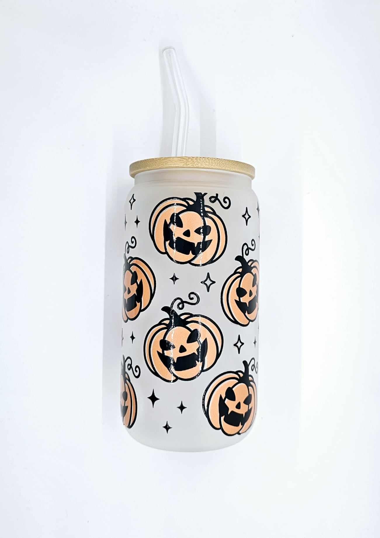 PUMPKIN GLASS CAN TUMBLER