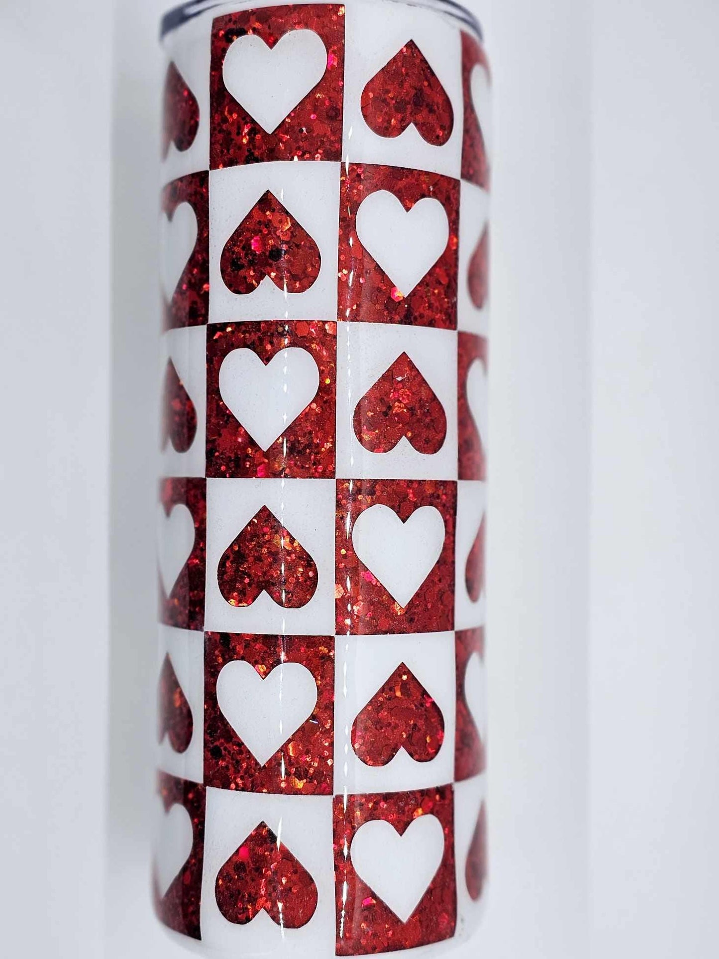 HEART CHECKERBOARD TUMBLER