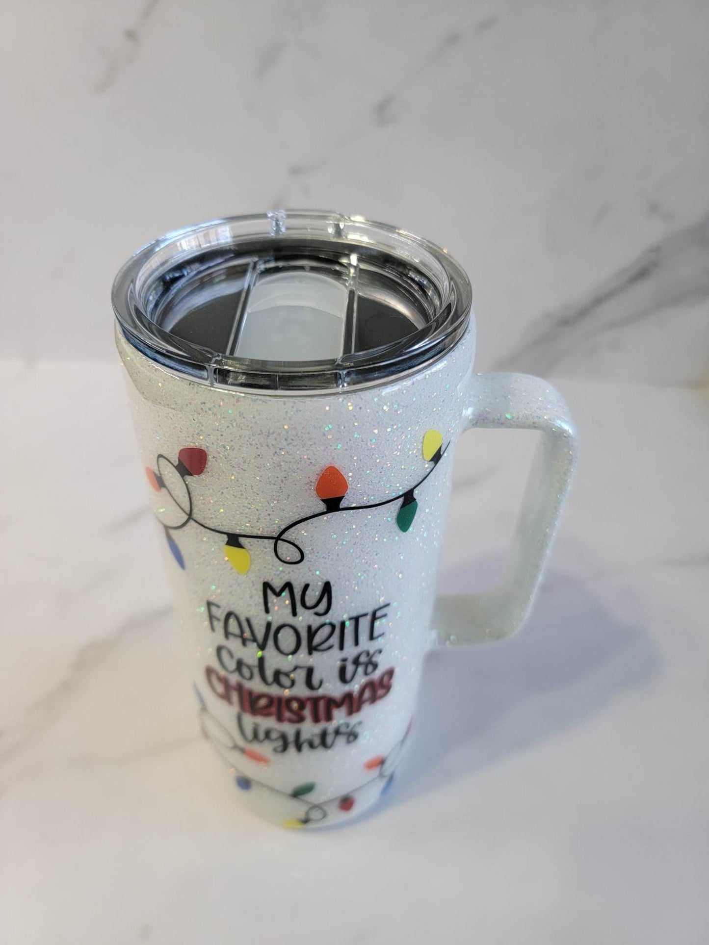 MY FAVORITE COLOR IS CHRISTMAS LIGHTS TUMBLER