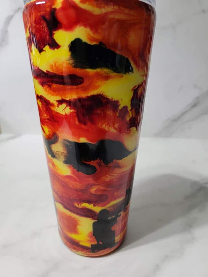 FIREFIGHTER TUMBLER W/SILHOUETTES