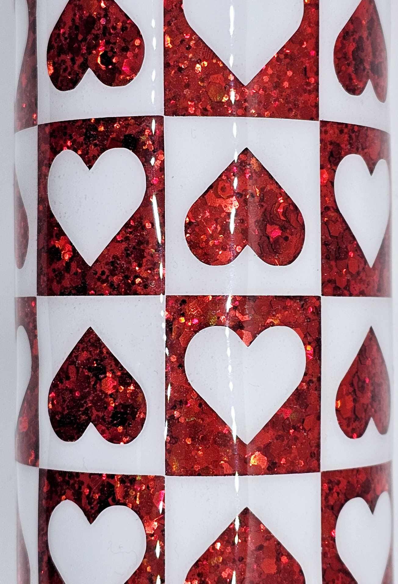 HEART CHECKERBOARD TUMBLER