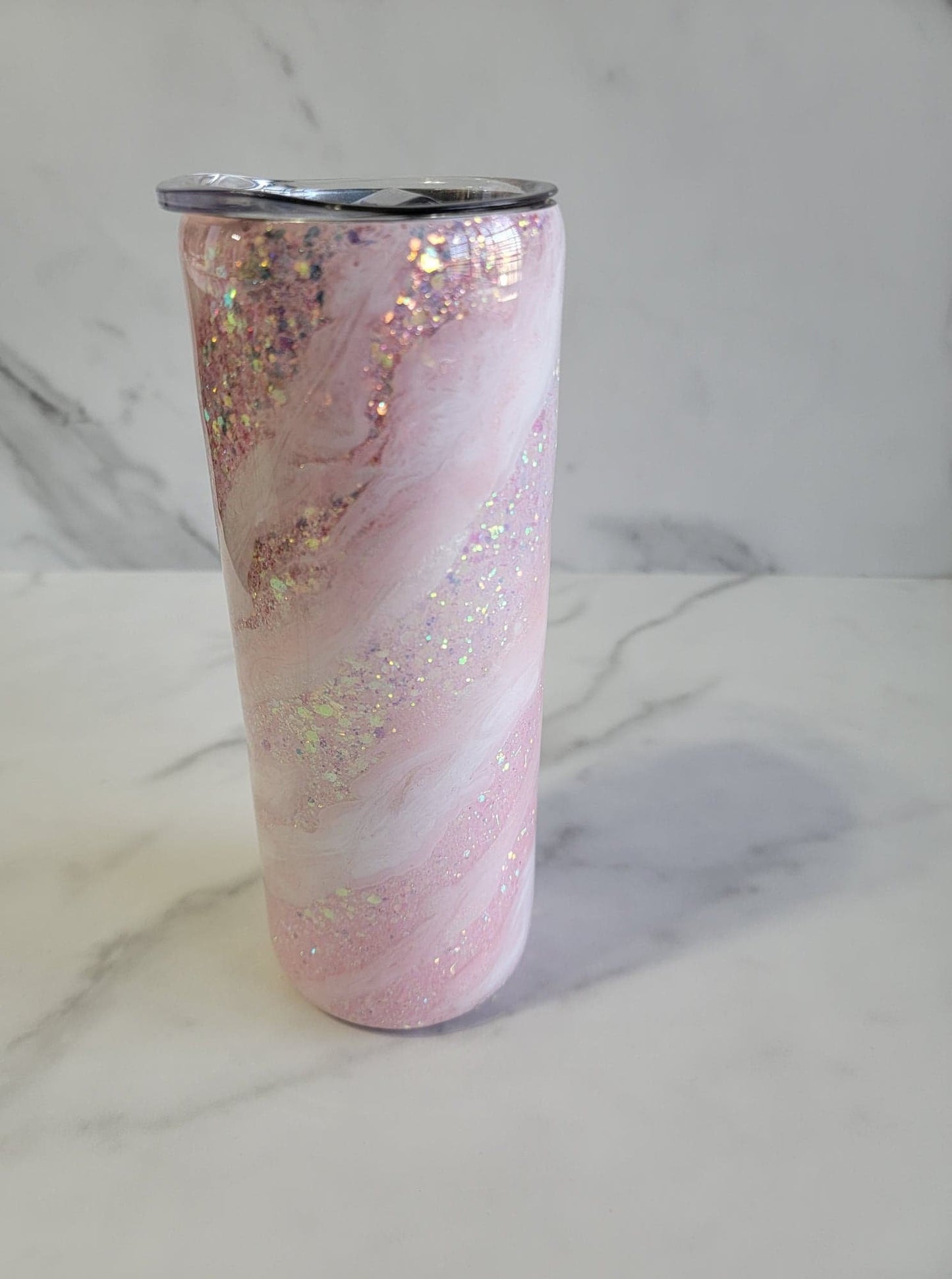 PINK AND WHITE MILKYWAY TUMBLER