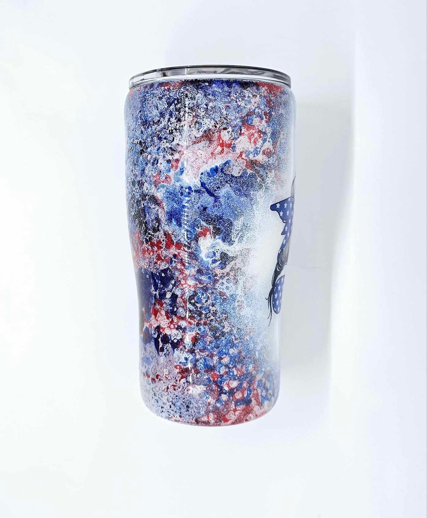 PATRIOTIC MESSY BUN TUMBLER