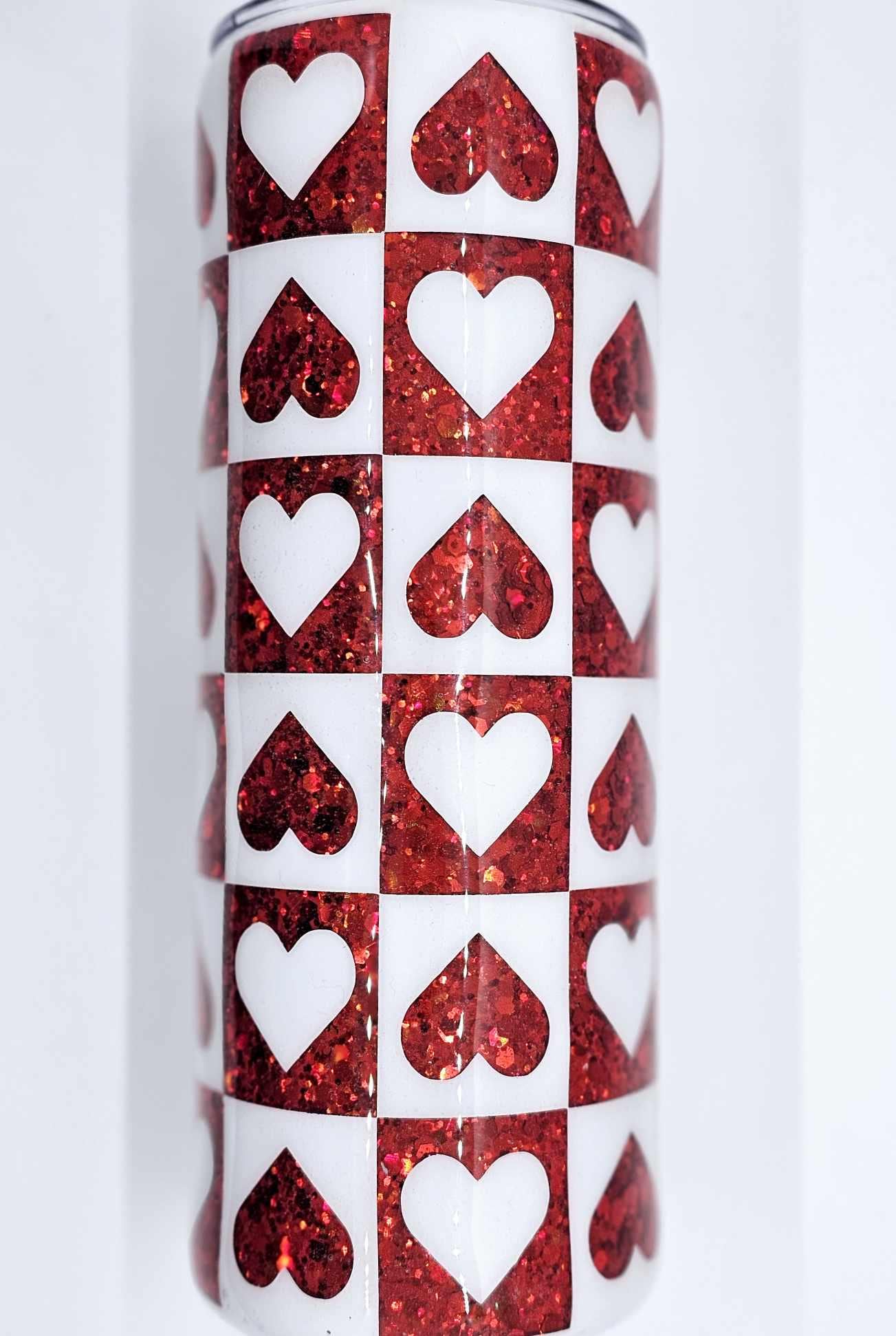 HEART CHECKERBOARD TUMBLER