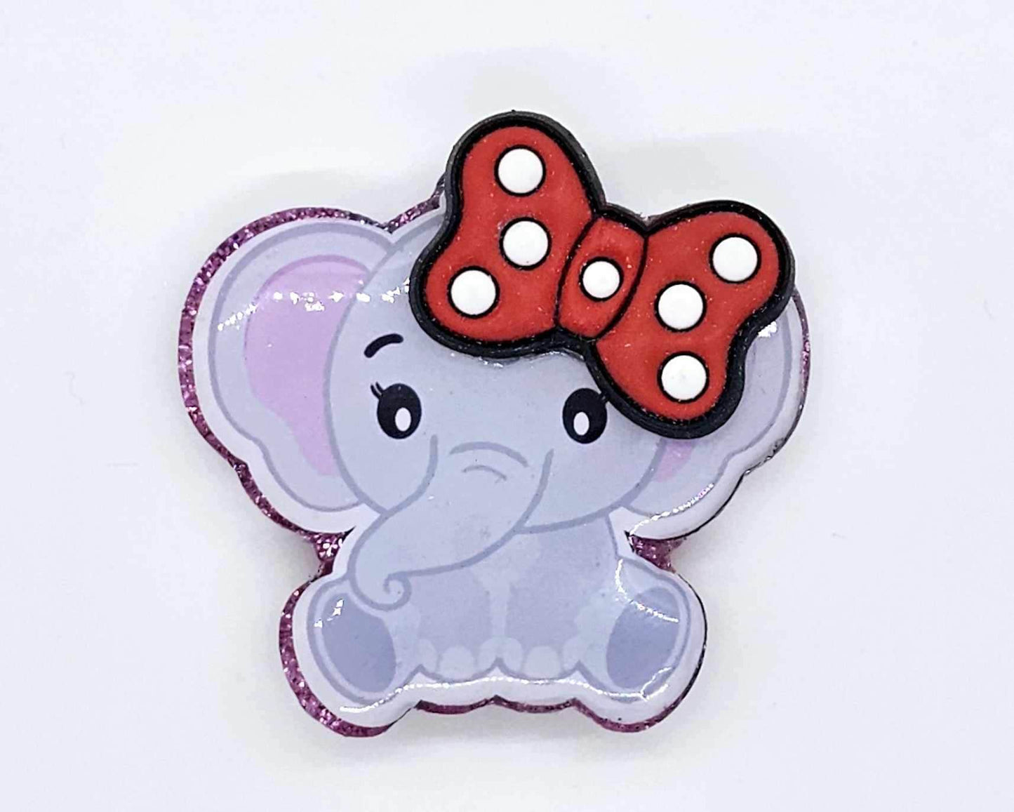 ELEPHANT WITH 3D BOW BADGE REEL