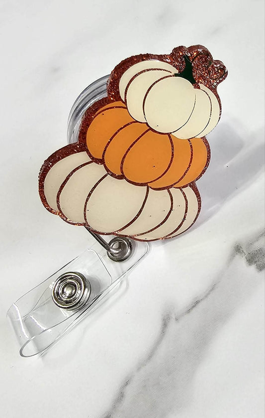 STACKED PUMPKINS BADGE REEL