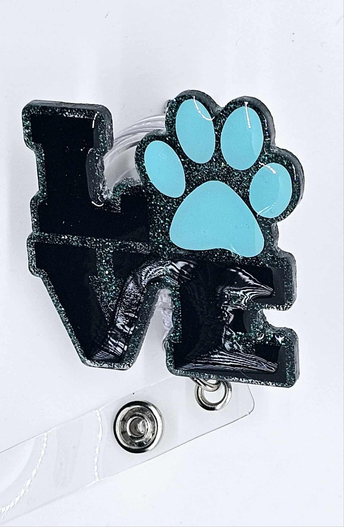 LOVE PAW PRINT BADGE REEL