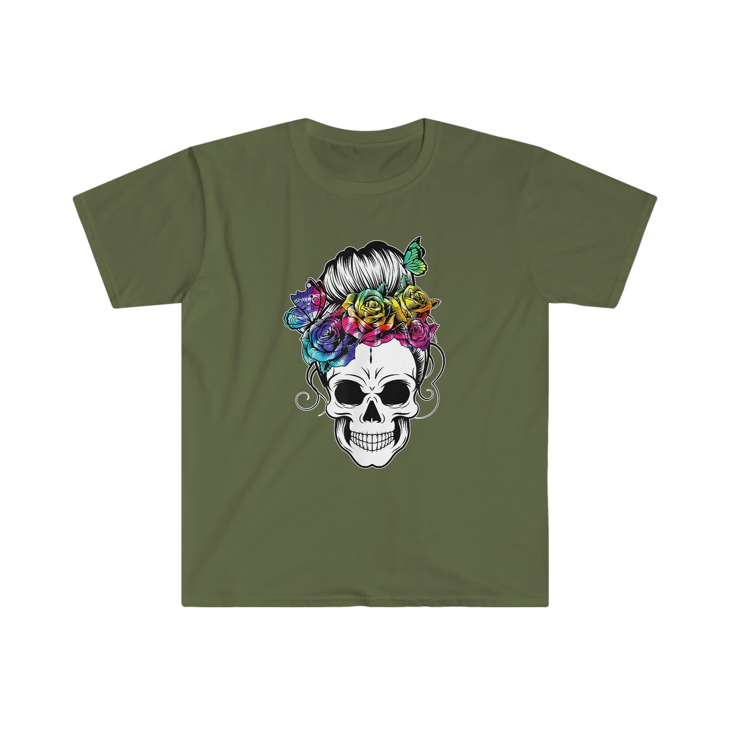 MESSY BUN SKULL T-SHIRT