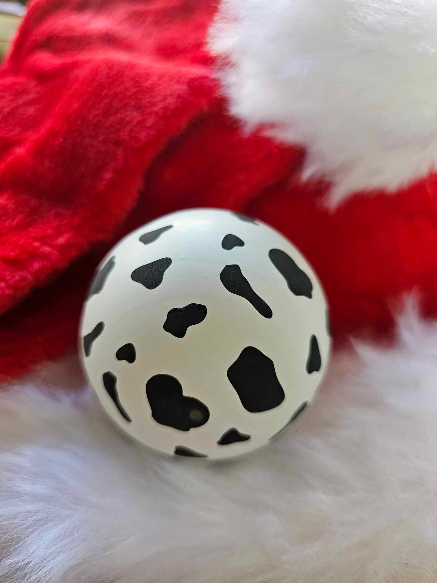 COW PRINT CHRISTMAS ORNAMENT