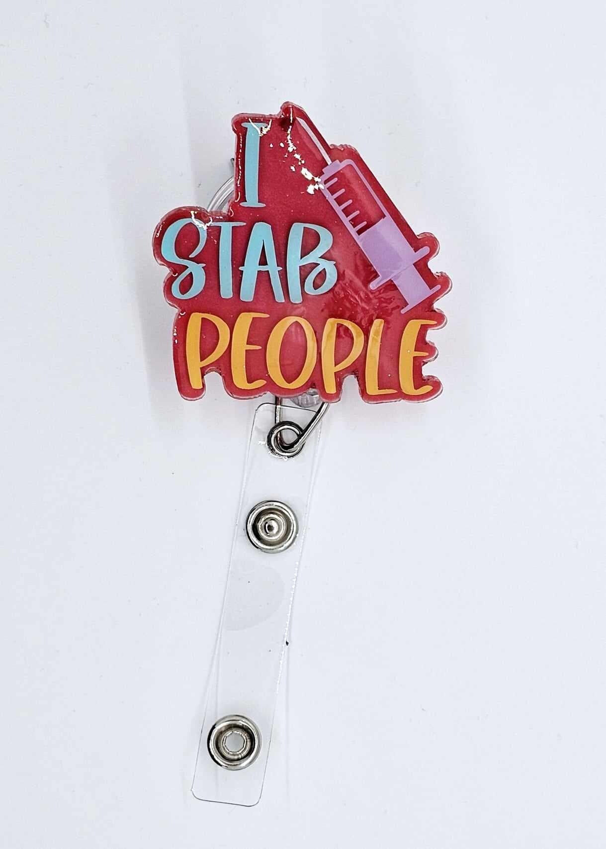 I STAB PEOPLE BADGE REEL