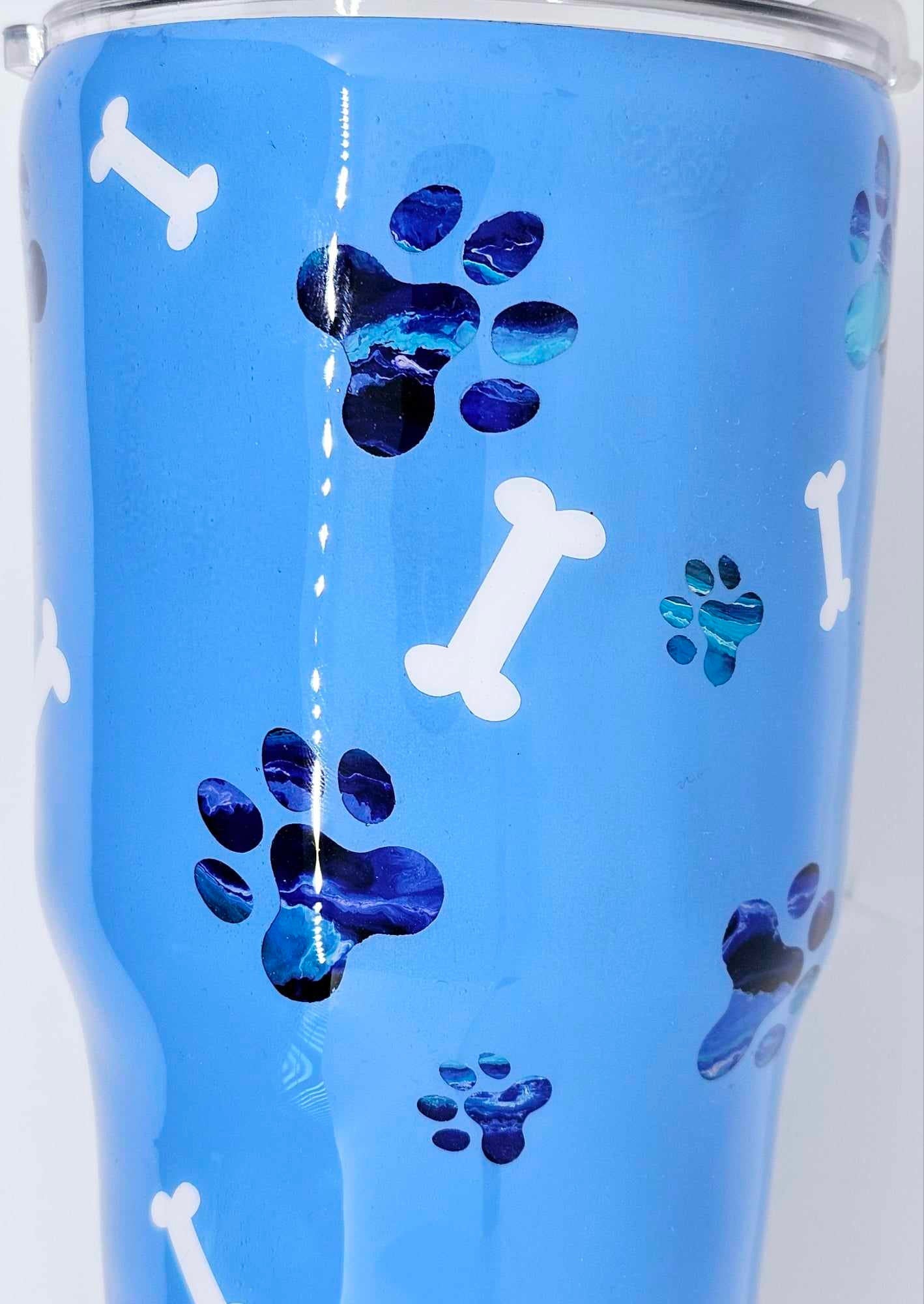 PAW PRINT AND BONE TUMBLER