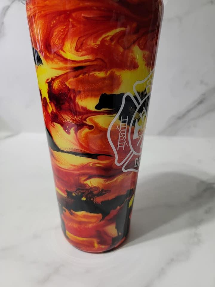 FIREFIGHTER TUMBLER W/SILHOUETTES