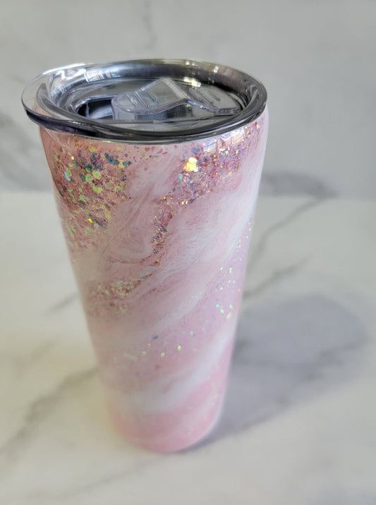 PINK AND WHITE MILKYWAY TUMBLER