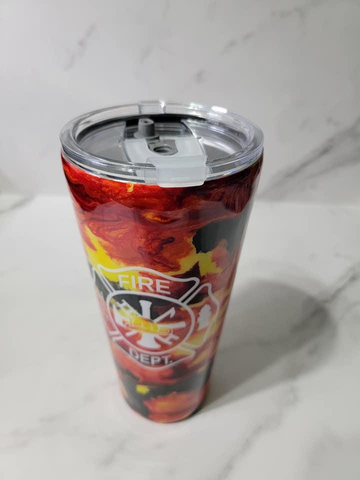 FIREFIGHTER TUMBLER W/SILHOUETTES