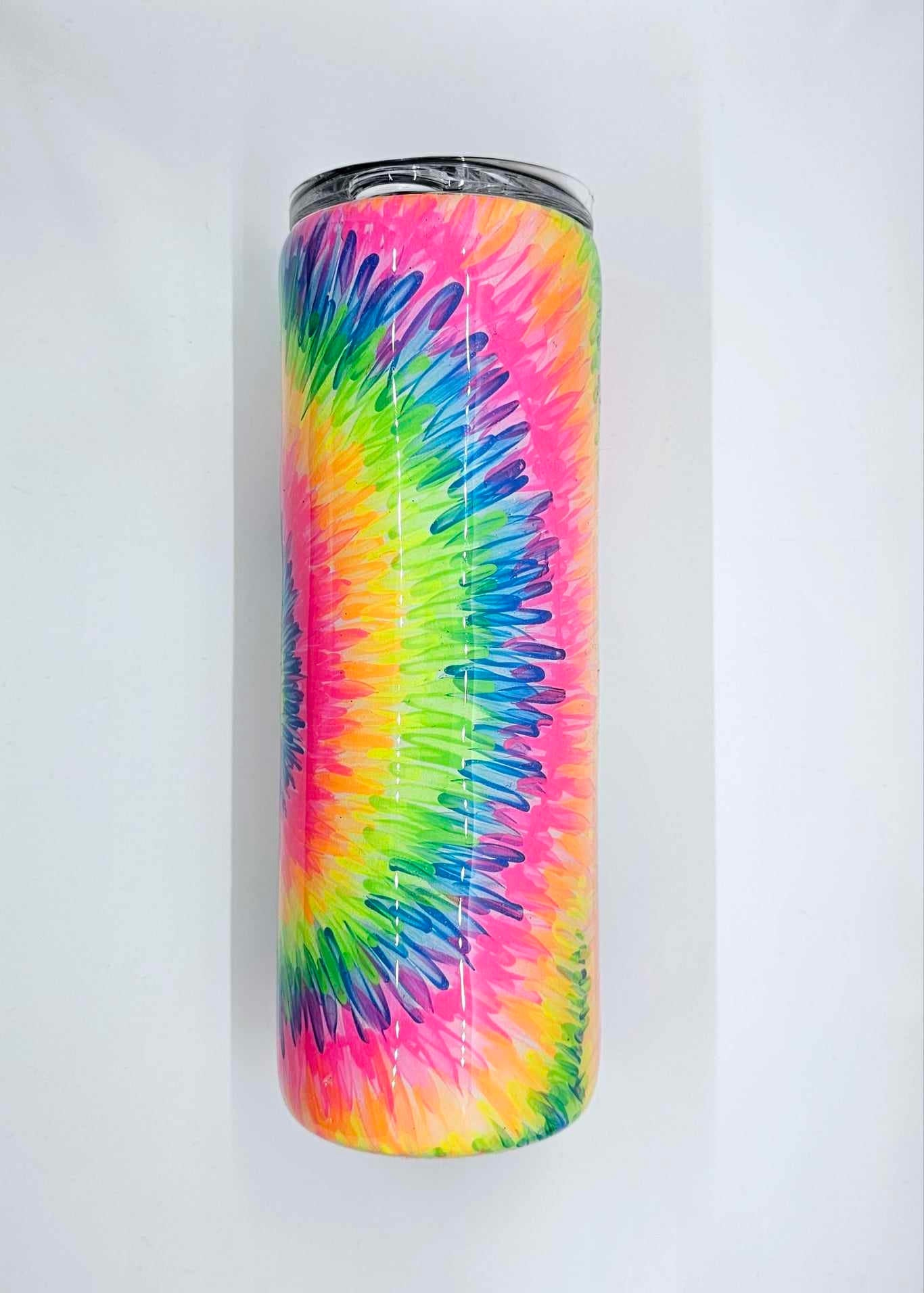 HAND PAINTED TIE DYE TUMBLER