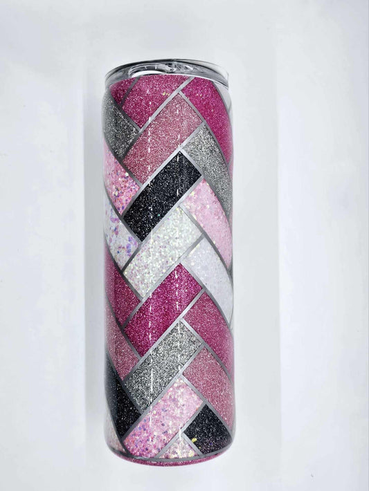 TANGRAM BRICK PATTERN TUMBLER