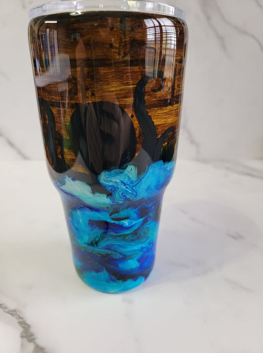 KRAKEN WOODEN SHIP TUMBLER