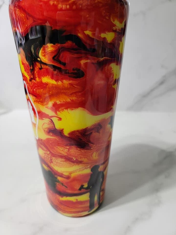 FIREFIGHTER TUMBLER W/SILHOUETTES