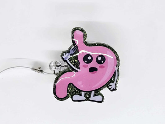 HUNGRY STOMACH WITH A FORK BADGE REEL