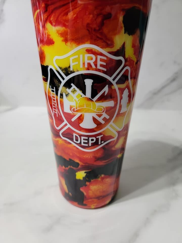FIREFIGHTER TUMBLER W/SILHOUETTES