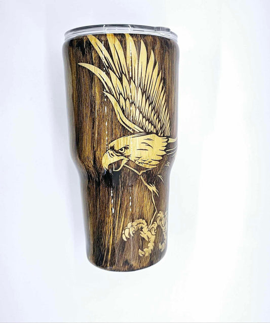 EAGLE TWO TONED WOODGRAIN TUMBLER