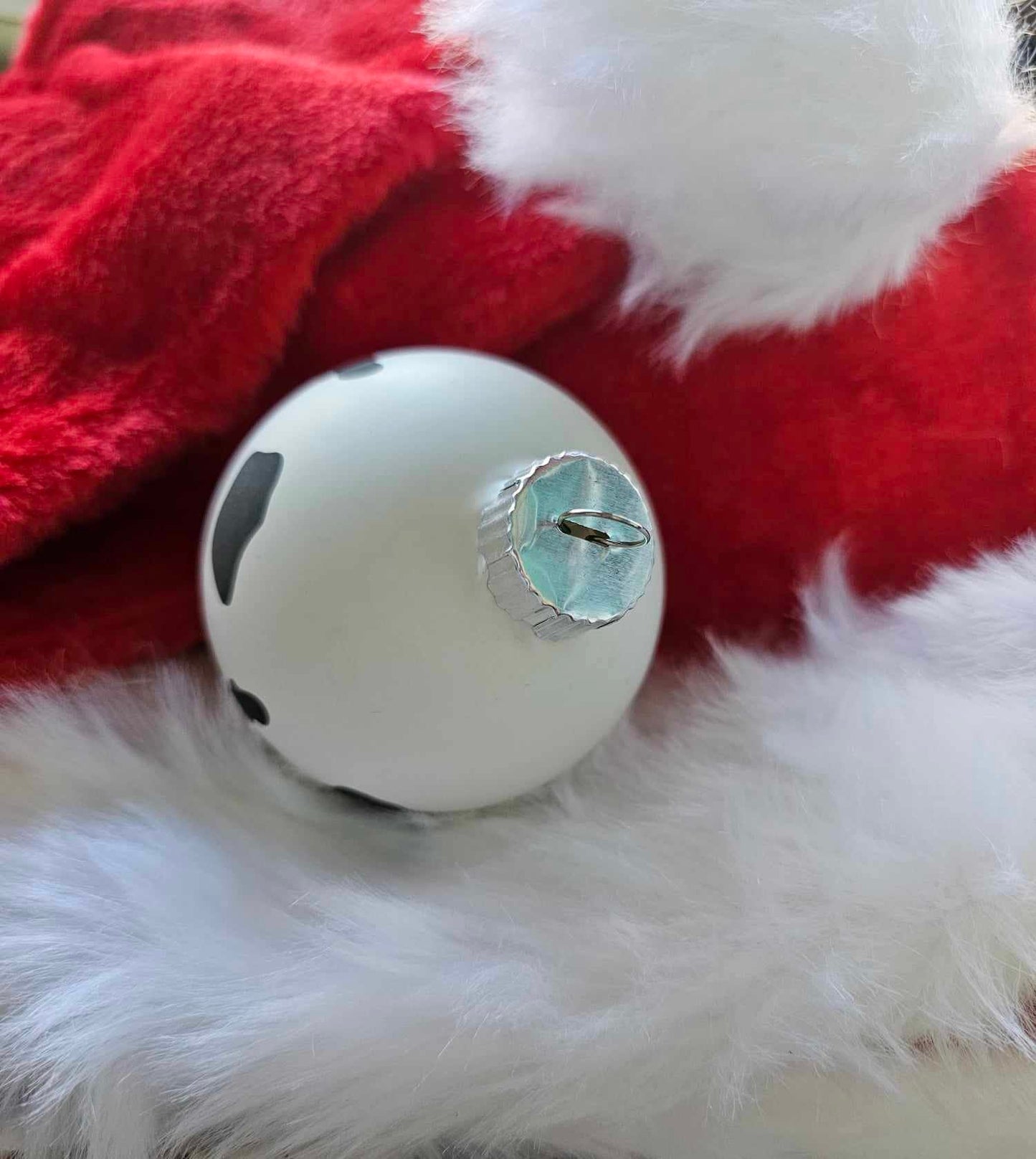 COW PRINT CHRISTMAS ORNAMENT