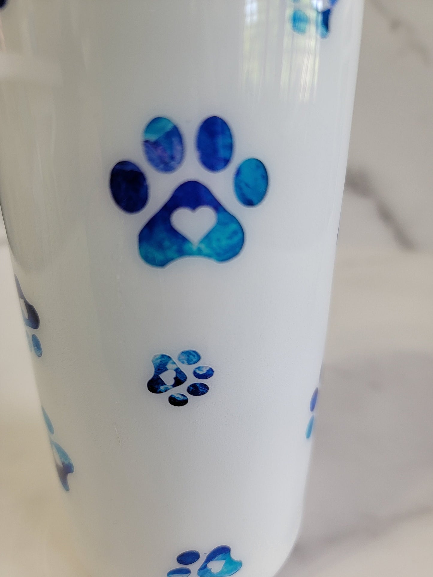 PAW PRINT AND HEARTS TUMBLER