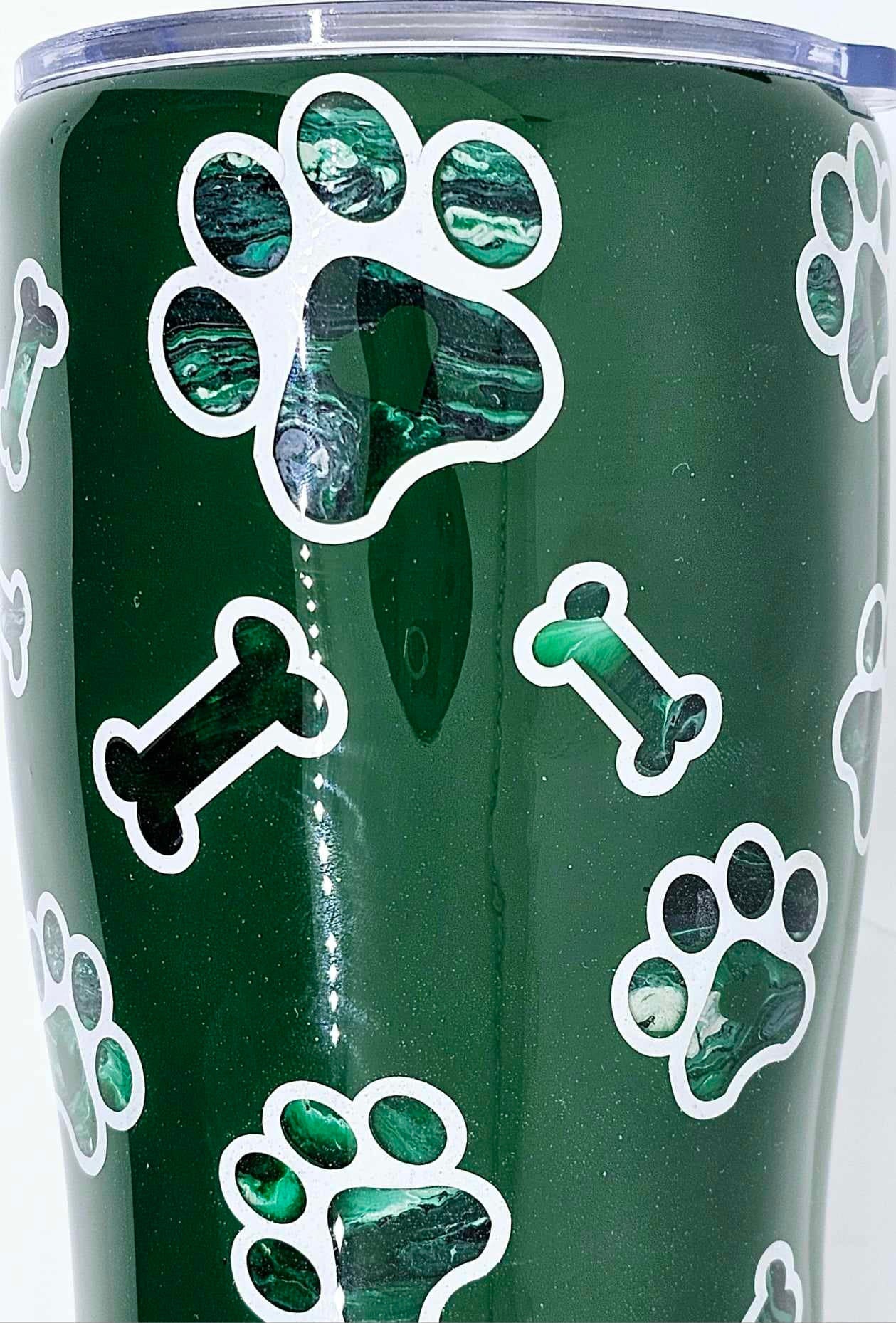 PAW PRINT AND BONE TUMBLER