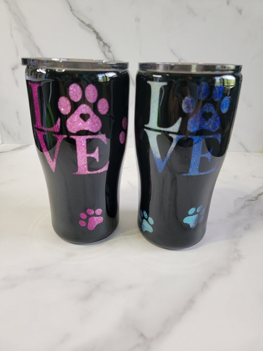 LOVE PAW PRINT TUMBLER