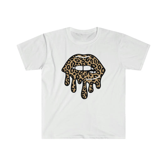 LEOPARD DRIP LIPS T-SHIRT