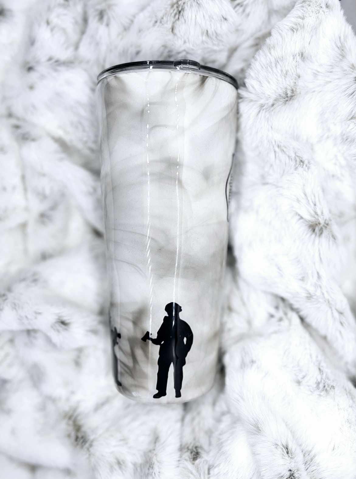 FIREFIGHTER SMOKE TUMBLER W/SILHOUETTES