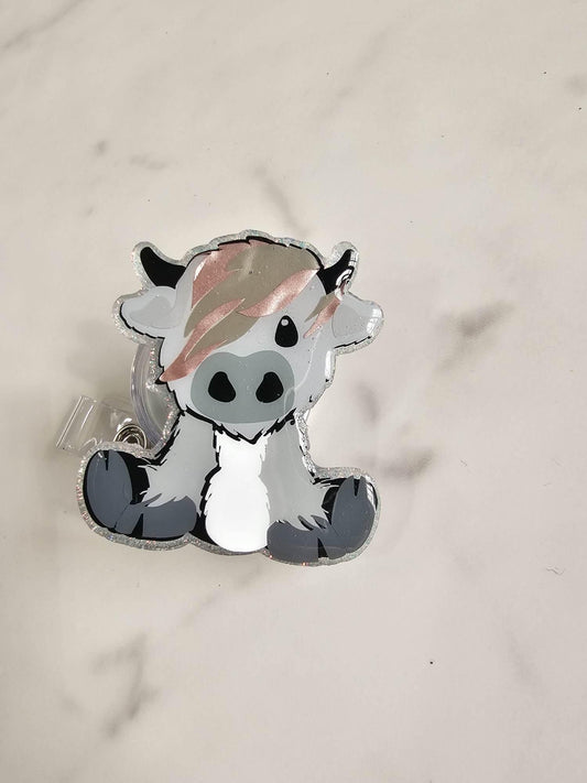 HIGHLAND COW BADGE REEL