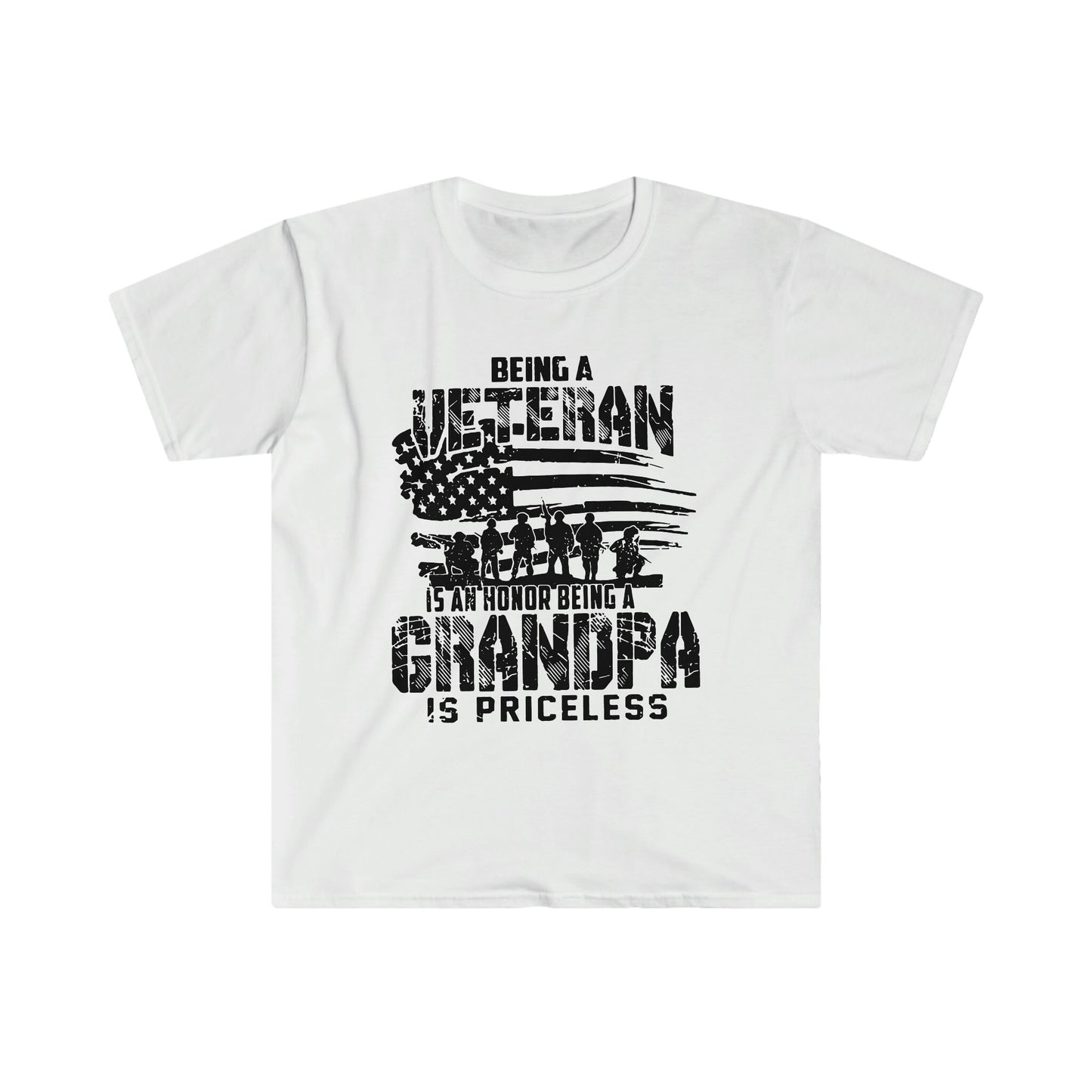 BEING A VETERAN IS AN HONOR BEING A GRANDPA IS PRICELESS T-SHIRT